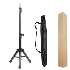 Adjustable Tripod Stand Holder For Hair Dressing Training Large Size - Black
