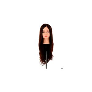 Bald Rubber Mannequin Head With Human Hair - Brown
