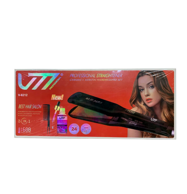 V77 PROFFESIONAL STAIGHTENER CERAMIC AND KERATIN SET V8212